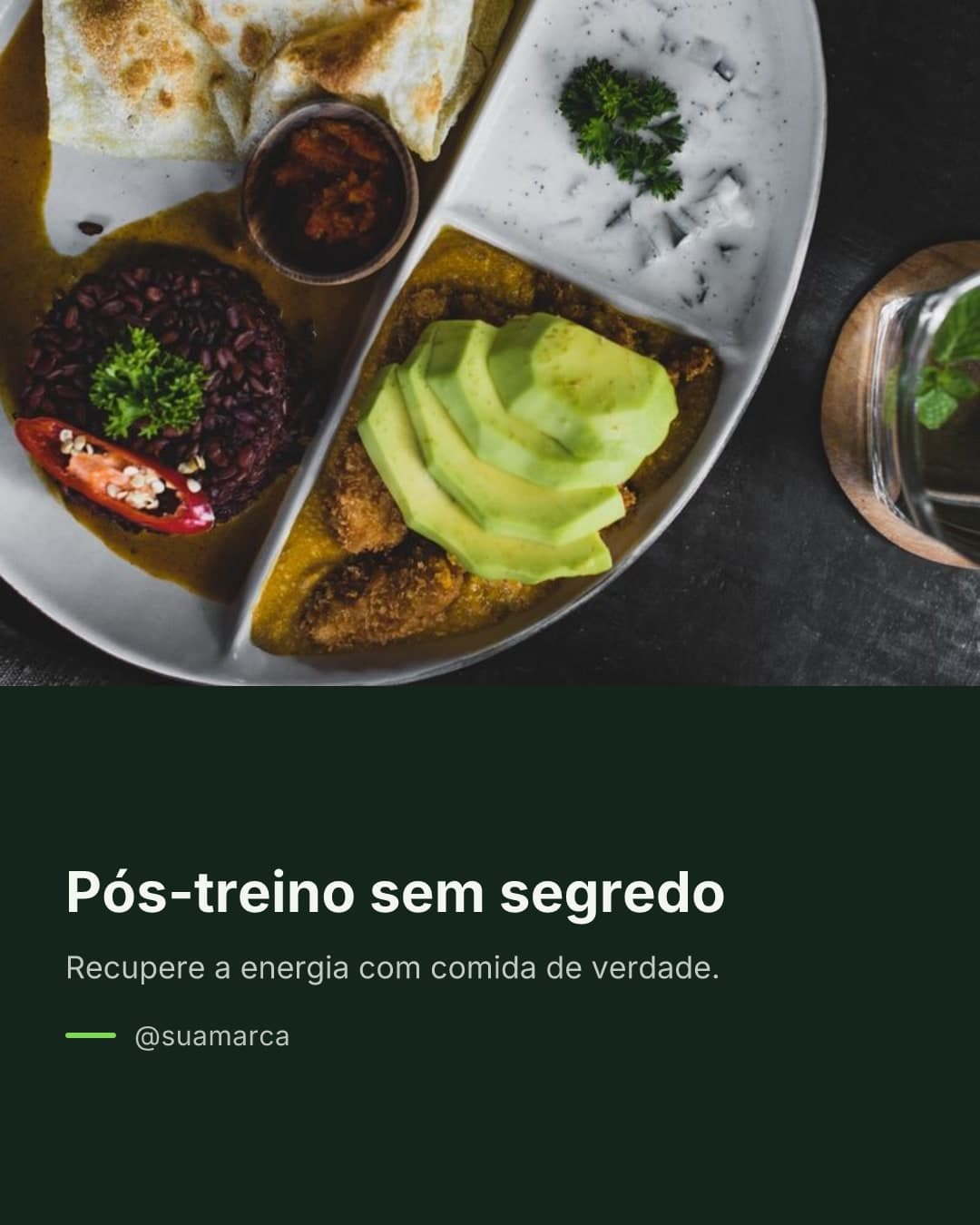Exemplo de post: Pós-treino sem segredo